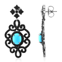 Sleeping Beauty-Türkis-Silberohrringe (Dallas Prince Designs)