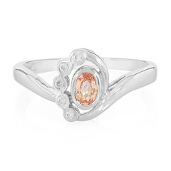 Padparadscha-Saphir-Silberring