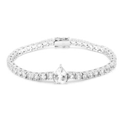 Weißer Topas-Silberarmband