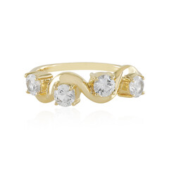 Weißer Saphir-Goldring (Adela Gold)