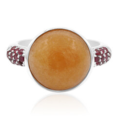 Honig-Jadeit-Silberring