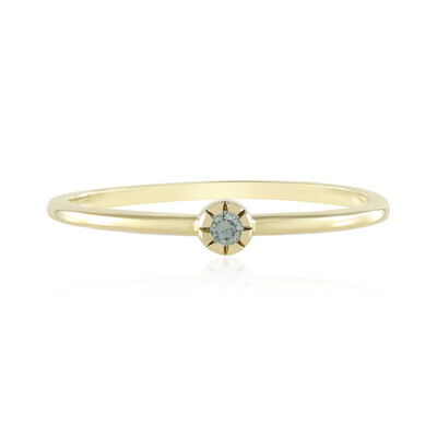Himmelblauer SI1 Brillant-Goldring