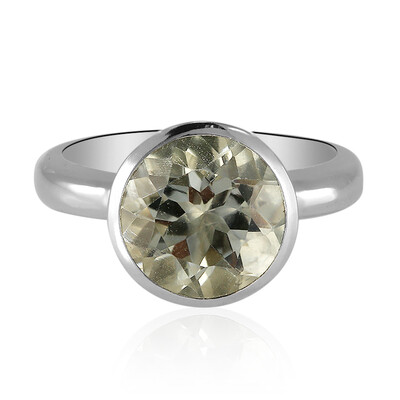 Grüner Amethyst-Silberring