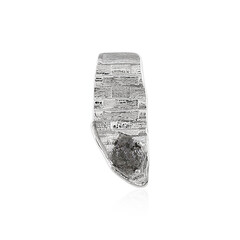 Silberfarbener Diamant-Silberanhänger