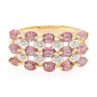 Nicht erhitzter Padparadscha-Saphir-Goldring (AMAYANI)