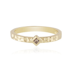 I2 Schokoladen-Diamant-Silberring
