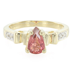 Pinkfarbener Kupfer-Turmalin-Goldring