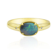 Lightning Ridge-Schwarzer Opal-Goldring (Mark Tremonti)