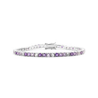 Edelstein-Silberarmband