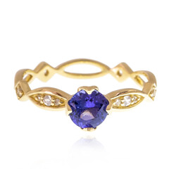 AAA-Tansanit-Goldring (de Melo)