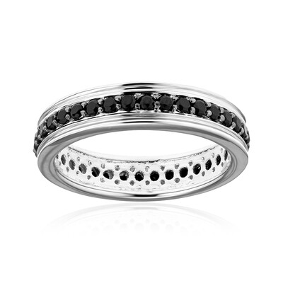 Schwarzer Spinell-Silberring