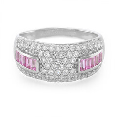 Pinkfarbener Ceylon-Saphir-Silberring