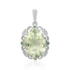 Grüner Amethyst-Silberanhänger