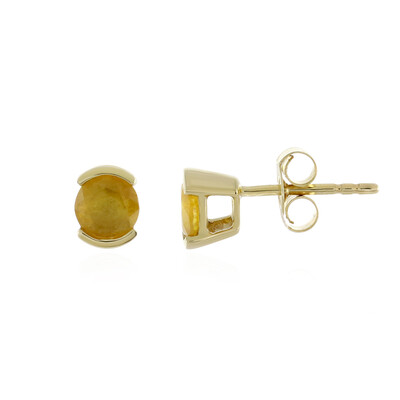 Gelber Madagaskar-Saphir-Goldohrringe