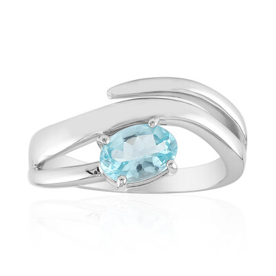 Blauer Apatit-Silberring
