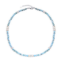 Larimar-Silberhalskette