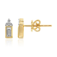 SI1 (G) Diamant-Goldohrringe