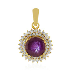 Channapatna-Stern-Rubin-Silberanhänger