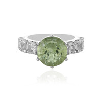 Grüner Amethyst-Silberring