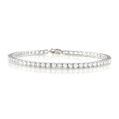 Weißer Topas-Silberarmband