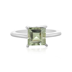 Grüner Amethyst-Silberring