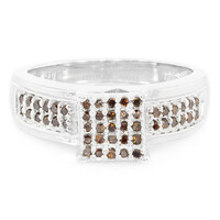Fancy-Diamant-Silberring
