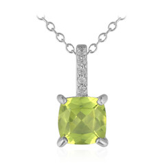 Peridot-Silberhalskette