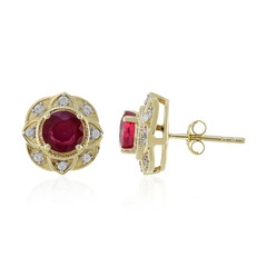Madagaskar-Rubin-Goldohrringe (Adela Gold)