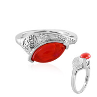 Äthiopischer Roter Opal-Silberring