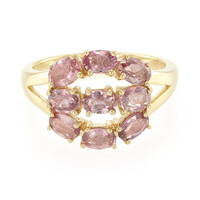 Nicht erhitzter Padparadscha-Saphir-Goldring (AMAYANI)
