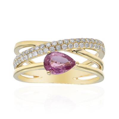 Pinkfarbener Saphir-Goldring (CIRARI)