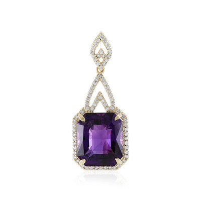 Sambia-Amethyst-Goldanhänger (de Melo)