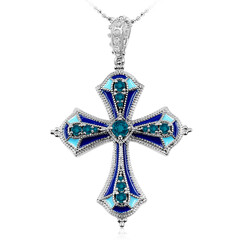 Londonblauer Topas-Silberhalskette (Dallas Prince Designs)