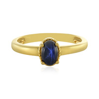 Blauer Stern-Saphir-Silberring
