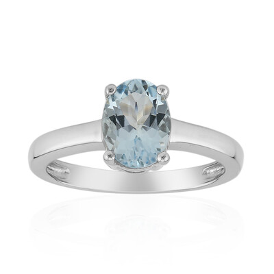 Brasilianischer Aquamarin-Silberring