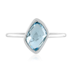 Himmelblauer Topas-Goldring