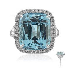 AAA-Brasilianischer Aquamarin-Goldring (AMAYANI)