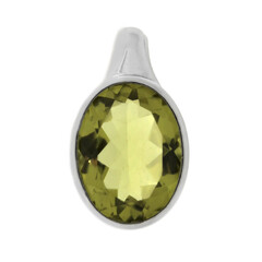 Ouro Verde-Quarz-Silberanhänger