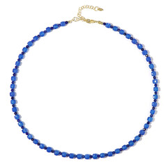 Blauer Onyx-Silberhalskette