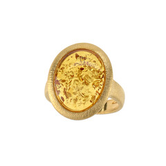 Baltischer Cognac-Bernstein-Silberring