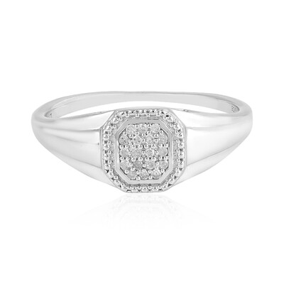 I2 (I) Diamant-Herren-Silberring