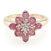 Nicht erhitzter Padparadscha-Saphir-Goldring (AMAYANI)