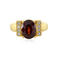 Cognac-Zirkon-Silberring