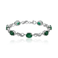 Sambia-Smaragd-Silberarmband
