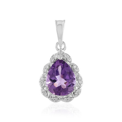 Lavendel-Amethyst-Silberanhänger