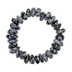Schneeflocken-Obsidian-Armband