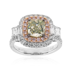 Grüner SI1 Diamant-Goldring (CIRARI)
