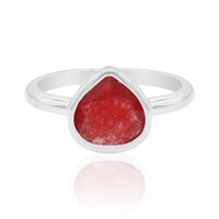 Rote Jade-Silberring