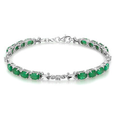 Sambia-Smaragd-Silberarmband