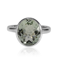 Grüner Amethyst-Silberring